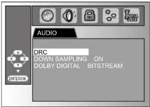 AUDIO DRC DOWN SAMPLING ON DOLBY DIGITAL BITSTREAM ENTER/OK