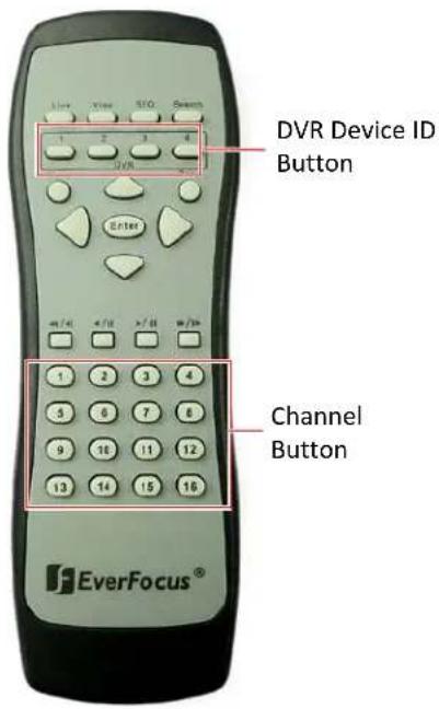DVR Device ID Button Channel Button EverFocus®