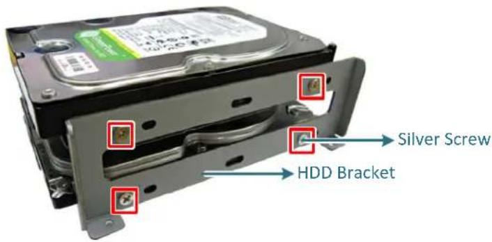 Silver Screw HDD Bracket