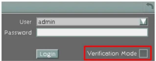 User admin Password Login Verification Mode