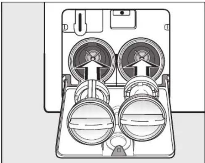 MIELE WTH 130 WPM - Clean the drain filters. - 2