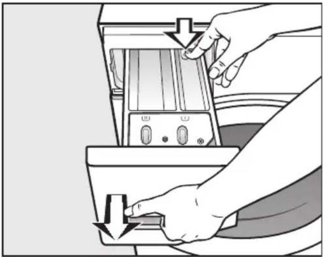 MIELE WTH 130 WPM - Cleaning the detergent dis- penser drawer - 1