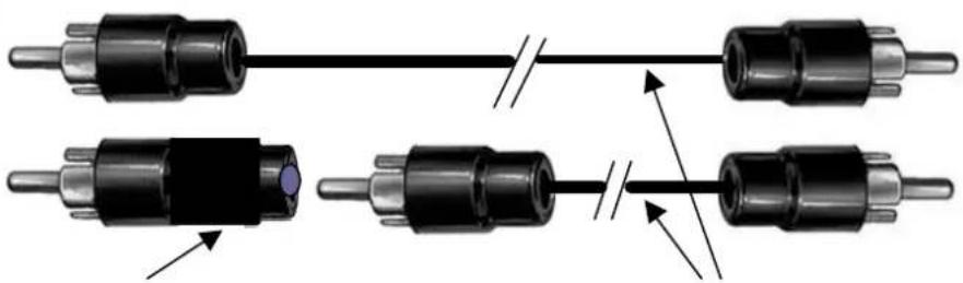 REL Acoustics Studio III - To connect to the amplifier/processor using the phono to phono low level interconnect - 5