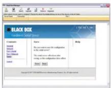 Black Box LES422A - Step 12. Save and logout. - 1