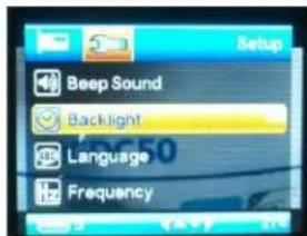 Setup Beep Sound Backlight Language Frequency