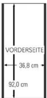 VORDERSEITE 36,8 cm 92,0 cm