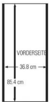 VORDERSEITE 36.8 cm 85.4 cm