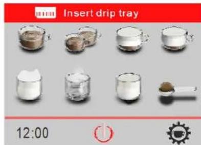 Insert drip tray 12:00
