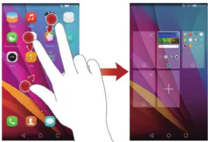Diagram showing a hand interacting with an iOS device, before and after the change, with UI icons and navigation arrows.