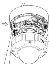 PANASONIC WV-SFV611L - Step3 Mount the camera to the attachment plate - 3