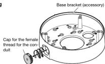 PANASONIC WV-SFV611L - [3] Mount the camera to a ceiling or a wall using base bracket - 6