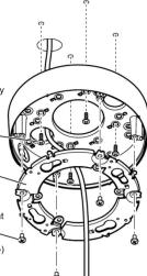 PANASONIC WV-SFV611L - [3] Mount the camera to a ceiling or a wall using base bracket - 8