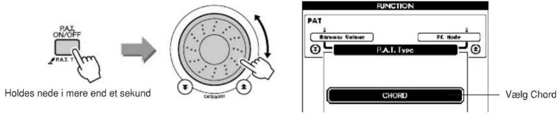 YAMAHA YPG-635 - Vælg CHORD-typen. - 1