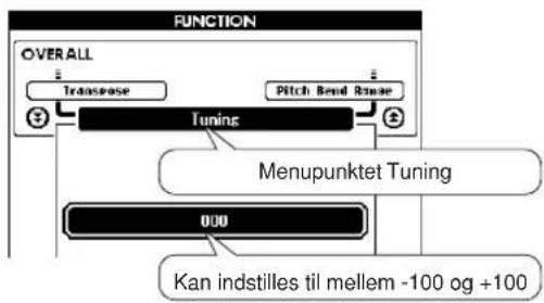 YAMAHA YPG-635 - Brug knapperne CATEGORY [▲og [ ]▼ knapperne til at vælge menupunktet Tuning. - 1