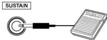 YAMAHA YPG-635 - Tilslutning af fodkontakt (stikket SUSTAIN) - 1
