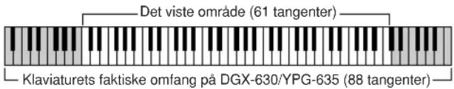 YAMAHA YPG-635 - ● Flytning af tangenterne til venstre eller højre - 1