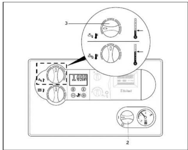VAILLANT EcoMAX 824/2 E - Setting the maximum domestic hot water temperature control (ecoMAX 800 series only) - 1