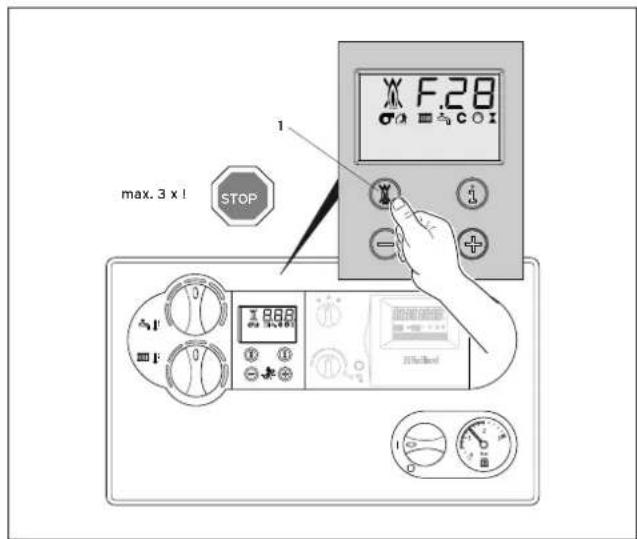 VAILLANT EcoMAX 824/2 E - Resetting the appliance - 1