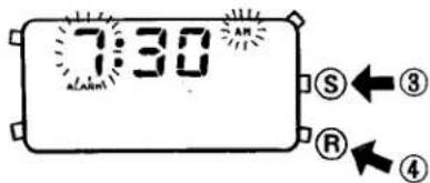 7:30 A/AM S ← ③ R ← ④