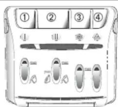 Diagram of a toaster front panel with numbered buttons and indicator lights