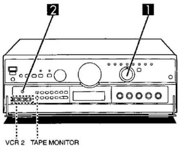 2 1 VCR 2 TAPE MONITOR