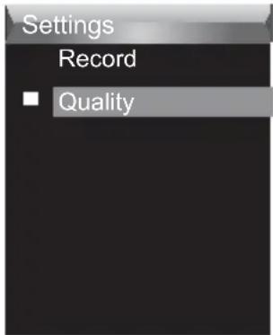 Settings Record ■ Quality