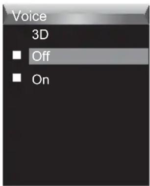 Voice 3D ■ Off ■ On