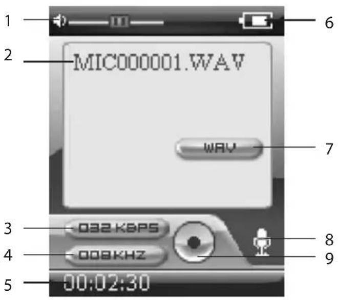 1 2 MIC000001.WAV WAV 3 032 KePS 4 008KHZ 5 00:02:30 6 7 8 9