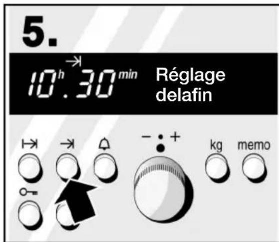 5. 10h30min Réglage delafin kg memo