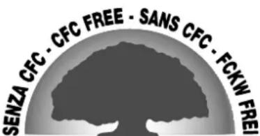 SENZA CFC · CFC FREE · SANS CFC · FCKW FREI