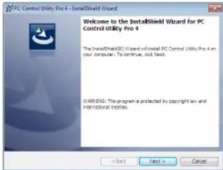 PC Control Utility Pro 4 - InstallShield Wizard Welcome to the InstallShield Wizard for PC Control Utility Pro 4 The InstallShield(R) Wizard will install PC Control Utility Pro 4 on your computer. To continue, click Next. WARNING: This program is protected by copyright law and international treaties.