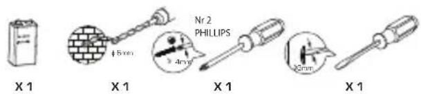 X 1 +5 mm Nr 2 PHILLIPS X 1 X 1 X 1 X 1