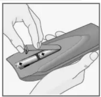 GRUNDIG MICRO DTR 1560-2 - Inserting batteries in the remote control - 1