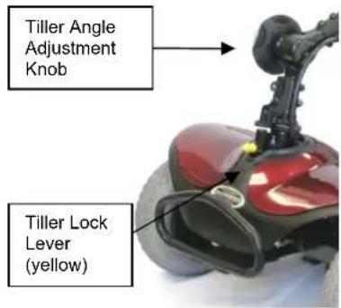 Tiller Angle Adjustment Knob Tiller Lock Lever (yellow)