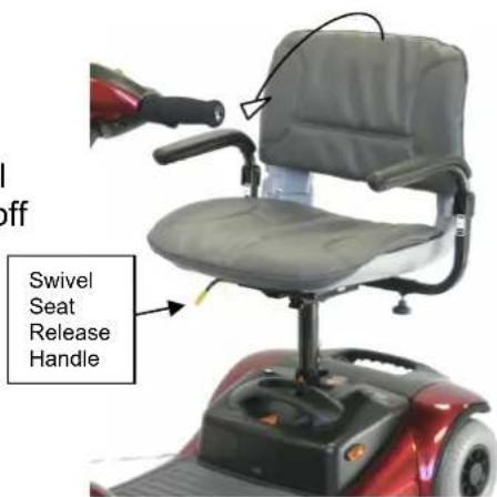 Swivel Seat Release Handle