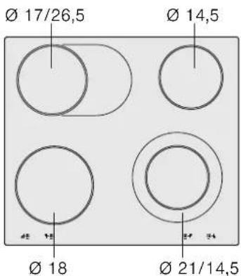 Ø 17/26,5 Ø 14,5 Ø 18 Ø 21/14,5