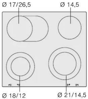 Ø 17/26,5 Ø 14,5 Ø 18/12 Ø 21/14,5