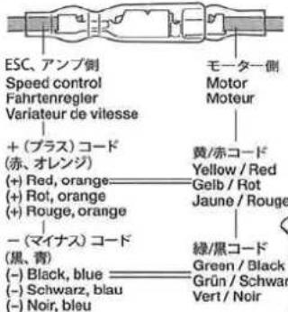 TAMIYA Datsun 280ZX Sports Version - 《モーターコードのつなぎ方》 - 1