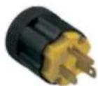 Bachmann 916.0039 - Earthing contact plug, USA, 15A/125V\~ - 2