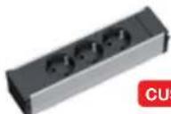 Bachmann 916.0039 - 3-way: 2 x CAT5e + power socket outlets Length: approx. 217 mm - 1