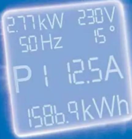 2.77kW 230V 50Hz 15° P1 12.5A 1586.9kWh