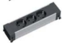 Bachmann 916.0039 - Aluminium power strips, 3-way - 8