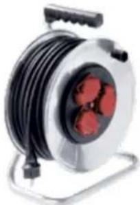 Bachmann 916.0039 - Sheet steel cable reel, cable: H05VV-F 3G 1.50 mm² - 7