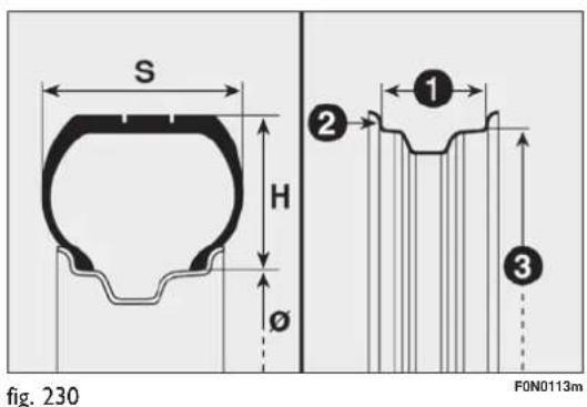 S H Ø ① ② ③ fig. 230 F0N0113m