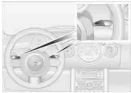 Interior view of a car dashboard and steering wheel (no visible text or symbols)