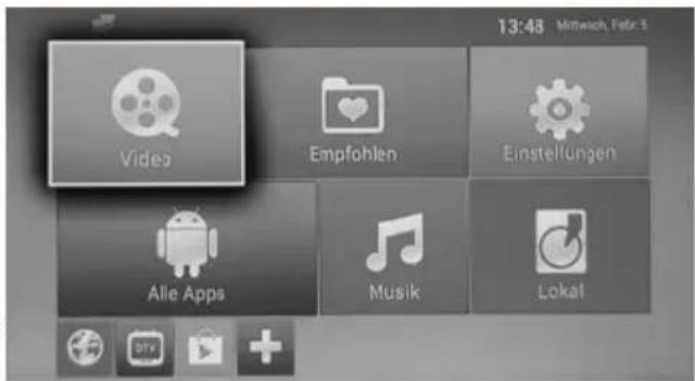 13:48 Mittwoch, Febr. 5 Videos Empfohlen Einstellungen Allie Apps Musik Lokal