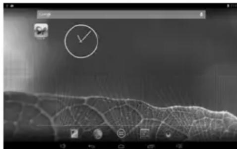 Screenshot of a mobile app interface with a checkmark icon and status bar, showing a network topology background.