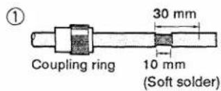 ① Coupling ring 30 mm 10 mm (Soft solder)