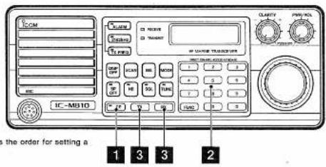 IC-MU10 the order for setting a 1 3 3 2