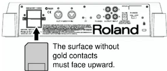 MEANFERT CARD N235 CE OUT-MEA-N RIVER OUTPUT NVP POWER RIVER RIVER RIVER RIVER RIVER RIVER RIVER The surface without gold contacts must face upward. Roland